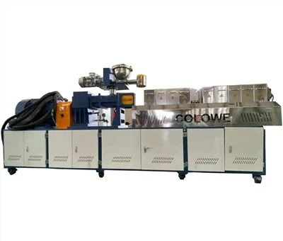 PP PE dengan 80 peratus Caco3 High Filler Twin Screw Compounding Extruder